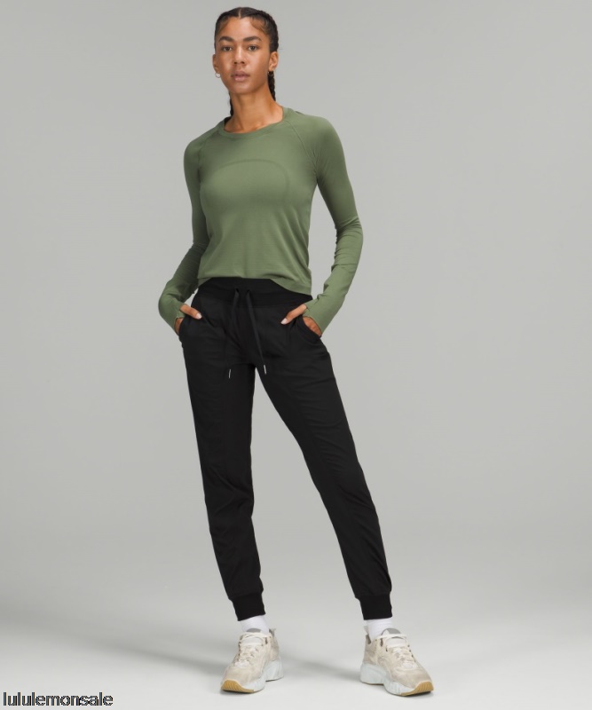 Lululemon Damen DELULU233 | Schwarz Dance Studio Jogger Mit Halber Höhe